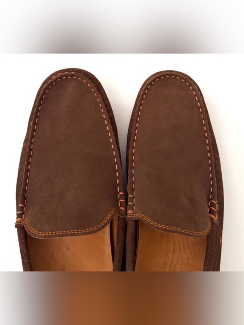 Austen Heller Man’s Whaler Loafers Brown Suede Handmade Moccasin Loafers 10.5 - Picture 9 of 16